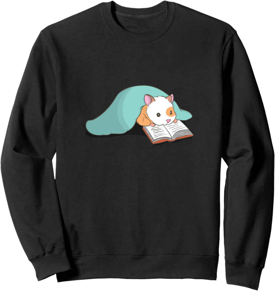 Niedlicher Hamster Leseratte Bücher Sweatshirt
