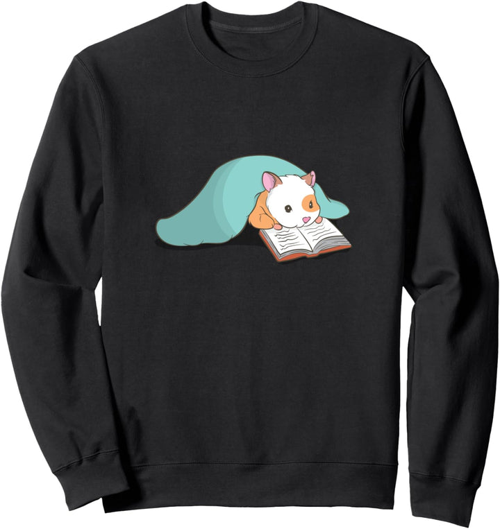 Niedlicher Hamster Leseratte Bücher Sweatshirt