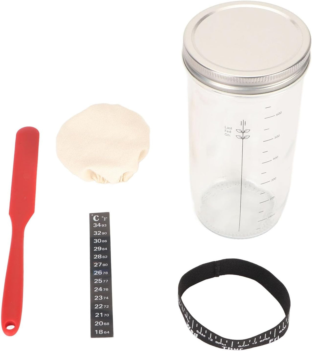Sauerteig Glas Einzigartige Grosse Öffnung, Sourdough Starter Jar Umfangreiches Brotback Kit, Gärbox