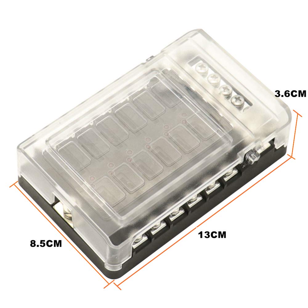 12 Sicherungshalter Minuspol Boot Wohnmobil Wohnwagen Solaranlage Auto Verteilerblock Wohnmobilanhän