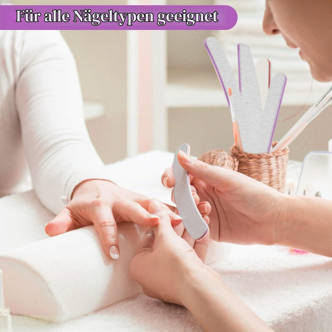 AYITOO 50 Stück Nagelfeilen 100/180 Feilen Nägel Doppelseitige Feilen für Gelnägel Nagelfeile Profi