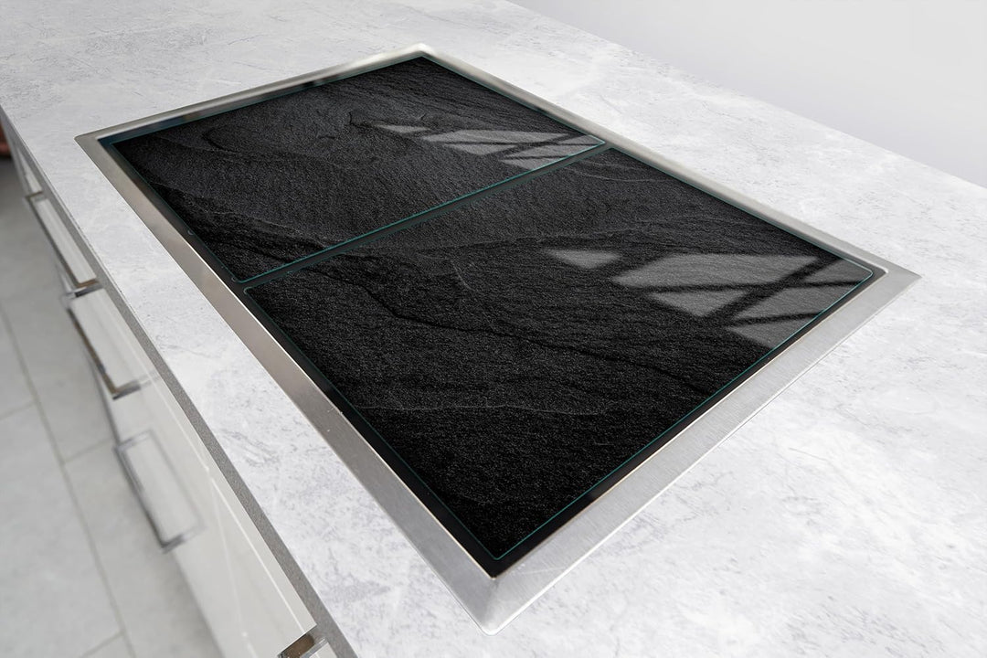 TMK ArtDeko Herdabdeckplatte 2 Teilig 30x52 + 40x52 cm - Spritzschutz Herdabdeckung – Herdschutz aus