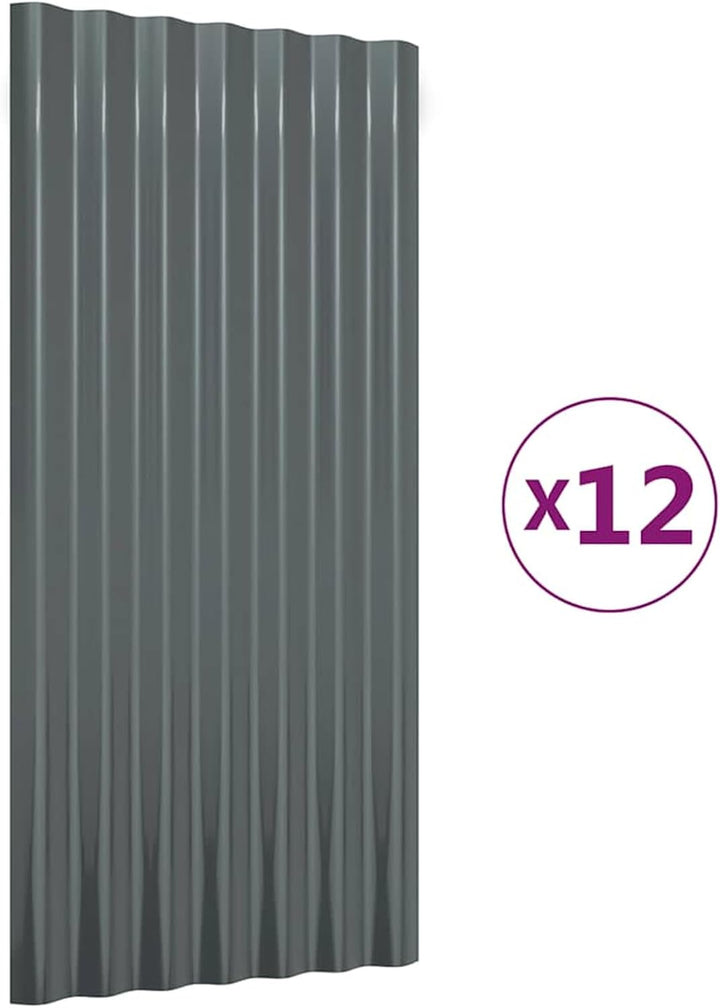 Dachpaneele 12 STK. Dachblech Stahlblech Dach Dachplatten Metalldachpaneele Dachblech für Dach, Schu