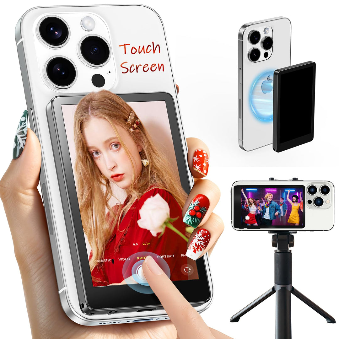 Vlog Handy Selfie Monitor：4" Vlog Selfie Monitor Bildschirm mit Magnetischer | Smartphone Rückkamera