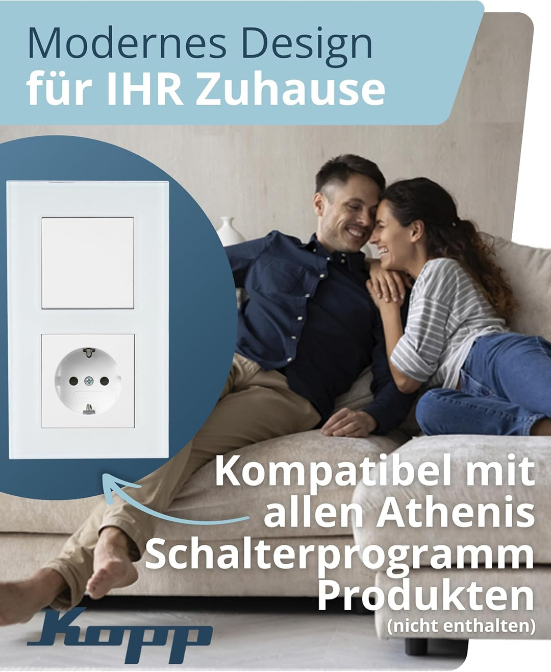 Kopp Athenis Abdeckrahmen 2-fach Glas mintfarben Art. Nr. 405408014 2-fach Mint, 2-fach Mint