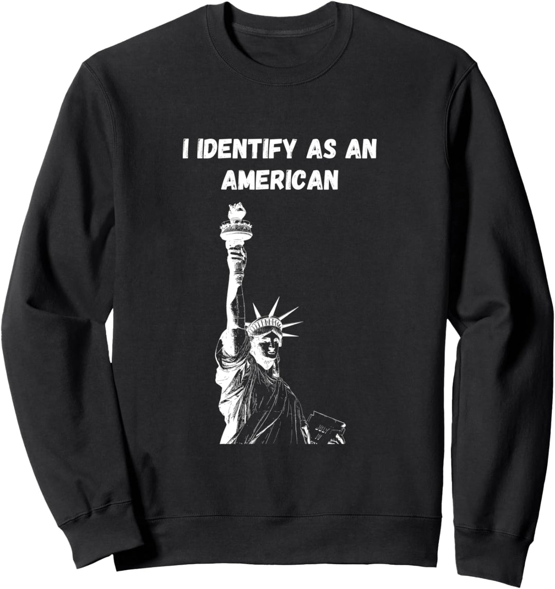 Distressed Statue of Liberty NY Ich identifiziere mich als Amerikaner Sweatshirt