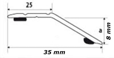 Übergangsprofil - Dehnungsprofil - Teppichschiene - Abschlussprofil - Anpassungsprofil - Ausgleichsp