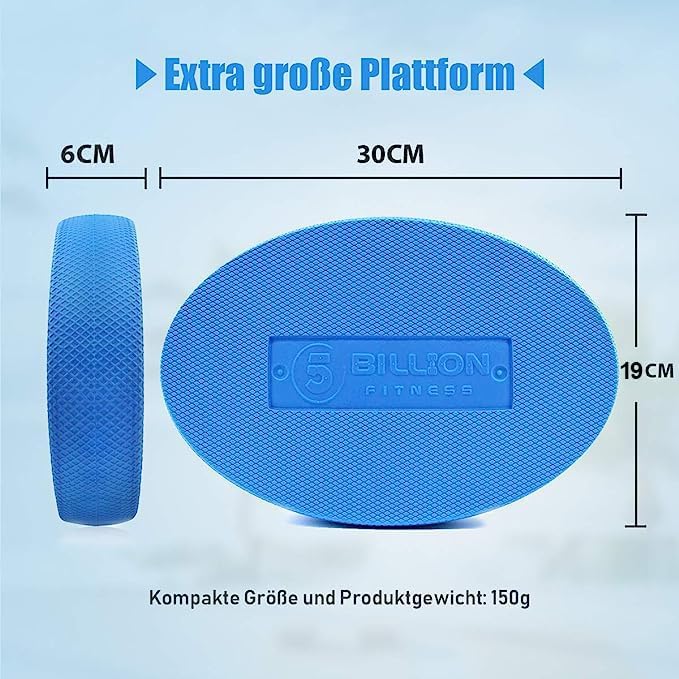 5BILLION Balance Pad - Oval - Übungspad & Schaum Balance Trainer - Wobble Kissen für physikalische T