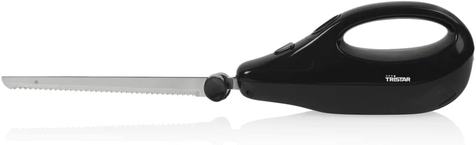 Tristar Elektrisches Messer EM-2107 – inkl. 2 Edelstahlklingen – Zum Schneiden von Brot, Fleisch und