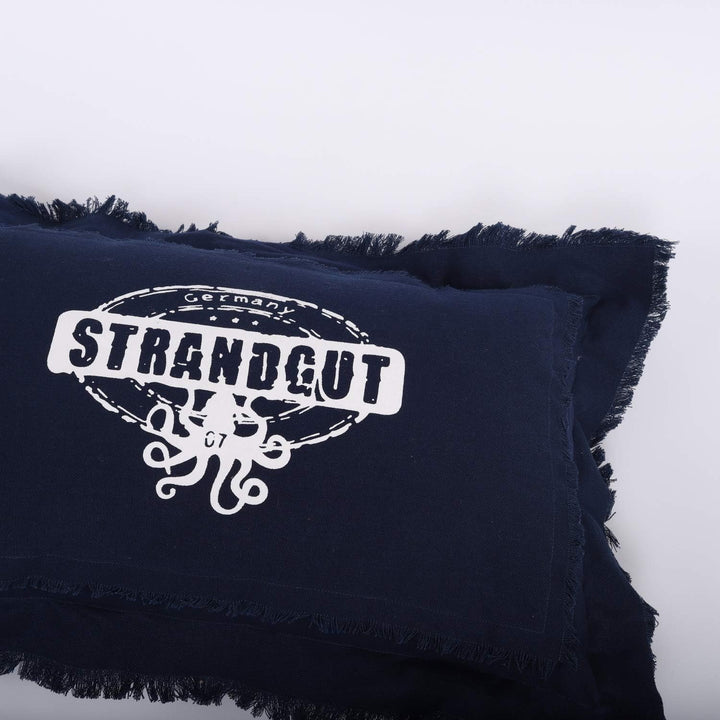 Strandgut07 Kissen mit Reissverschluss, 50 x 30 cm, Dunkelblau 50 x 30 cm Dunkelblau, 50 x 30 cm Dun