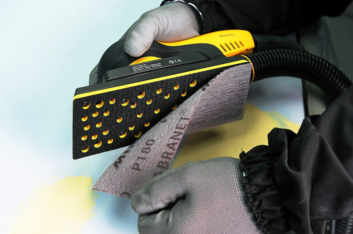 Mirka Abranet Netz-Schleifstreifen 70x198 mm Klett / Korn P180 / 50 Stk / zum Schleifen von Holz, Sp