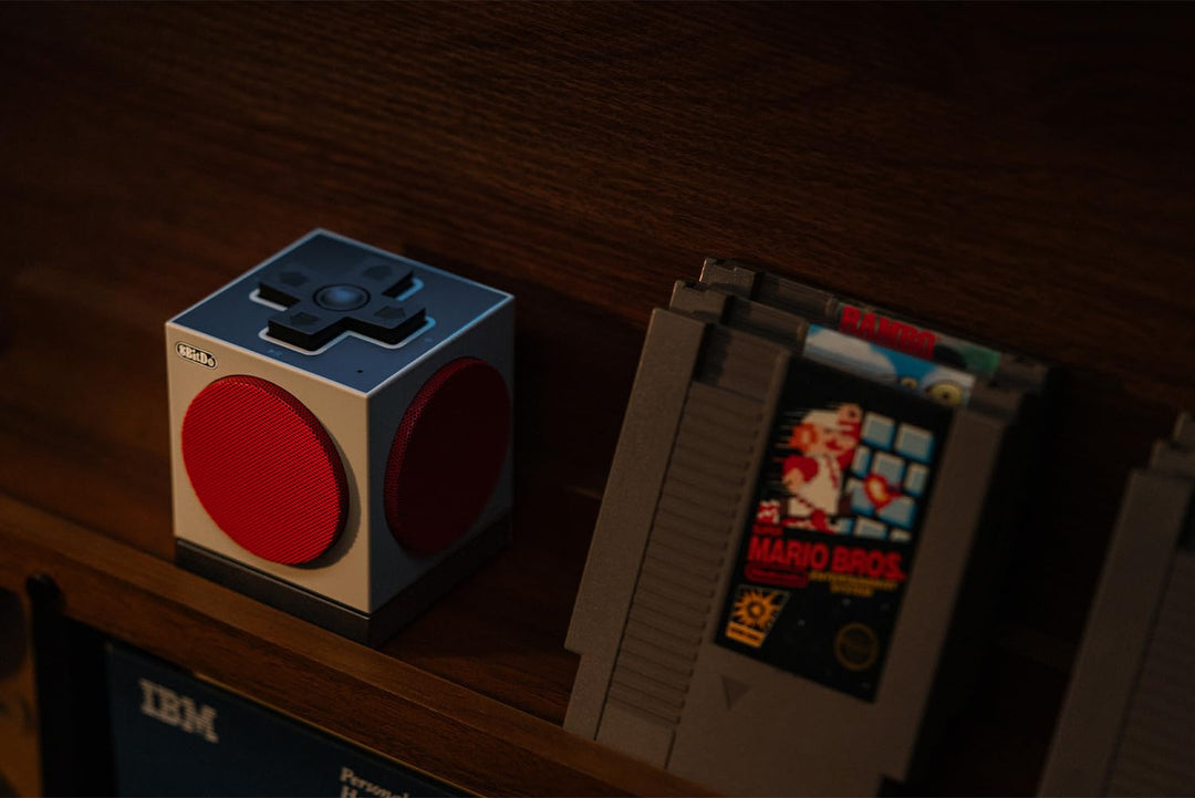 8BitDo Retro Cube 2 Speaker, Portable Bluetooth Speaker with Stereo Sound, Wireless Charging Dock, B