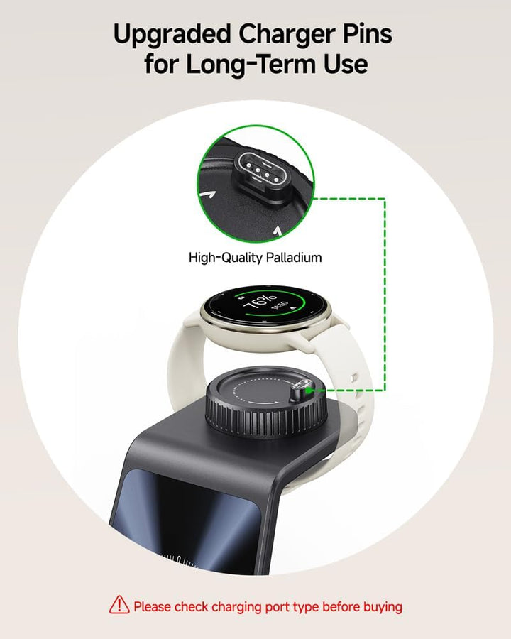 3 in 1 Kabellose Ladestation für Garmin Uhr Vivoactive/Venu/Forerunner/Instinct/Fenix/Epix 2, Ladege