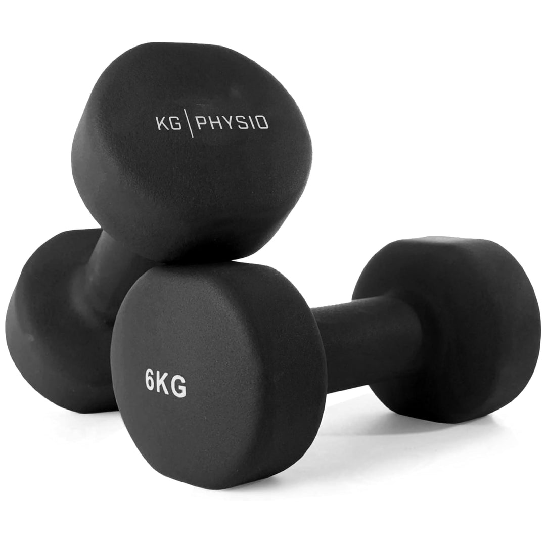 Neopren Hanteln Set - Inkl. Fitnessposter mit 32 Übungen, schweissabweisendes Kurzhanteln 2er Set au