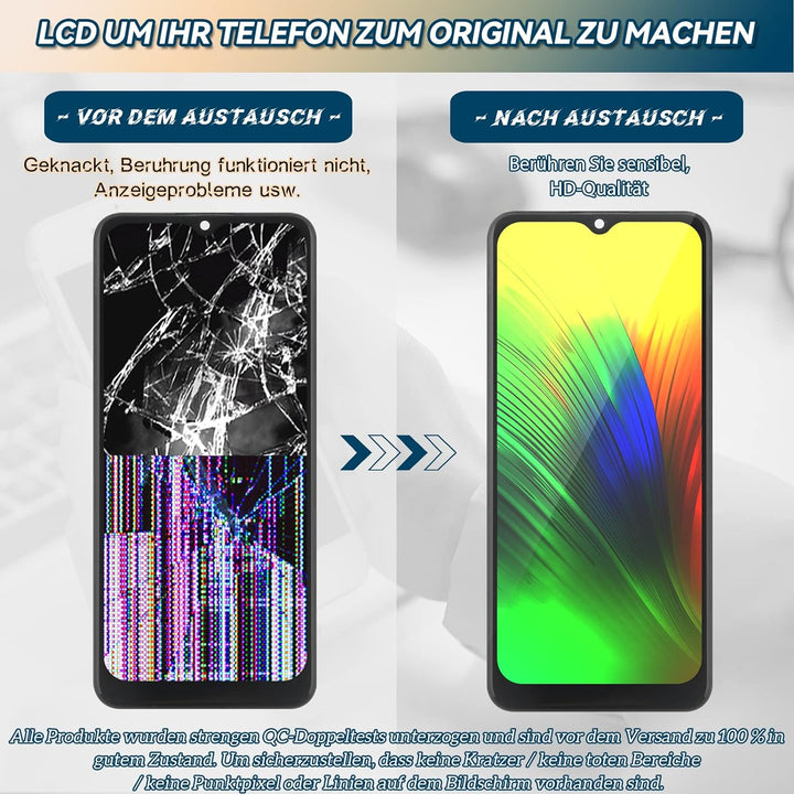 RongZy Kompatibel mit Samsung Galaxy A03 A035G Ersatz Bildschirm LCD Display und Touchscreen-Digitiz