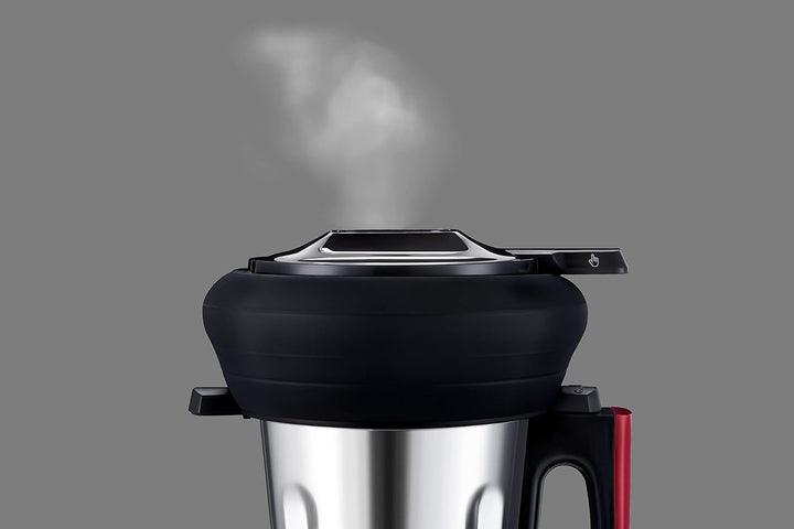 Senya Standmixer aus Edelstahl Cook & Ice V3 rot, Mixer Suppe, samtweich/gespritzt, Dampfgarer, Crus