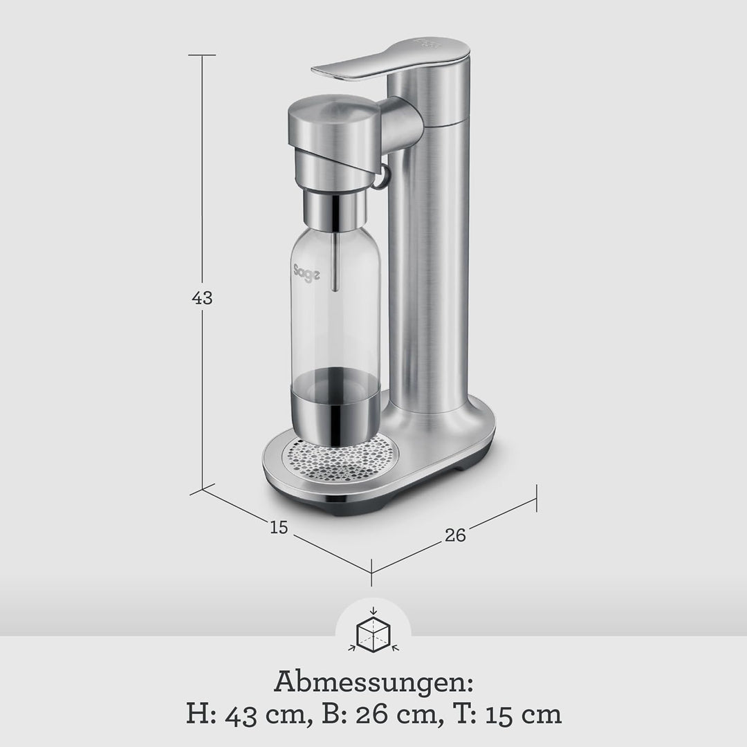 Sage - The InFizz Fusion Home Soda Maker - Für sprudelndes Wasser, Saft, Tee, Cocktails und alle spr