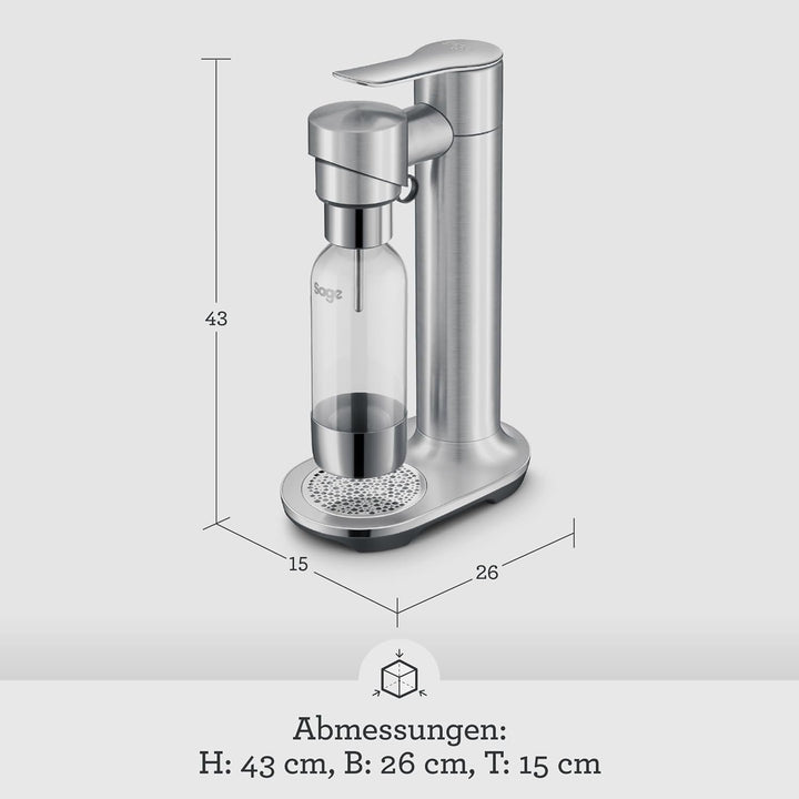 Sage - The InFizz Fusion Home Soda Maker - Für sprudelndes Wasser, Saft, Tee, Cocktails und alle spr