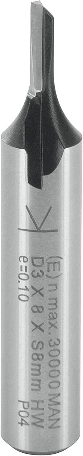 ENT 10040 Nutfräser HW, Schaft (S) 8 mm, Durchmesser (D) 3 mm, NL 8 mm, Z1, SL 32 mm, GL 46 mm D=3 /