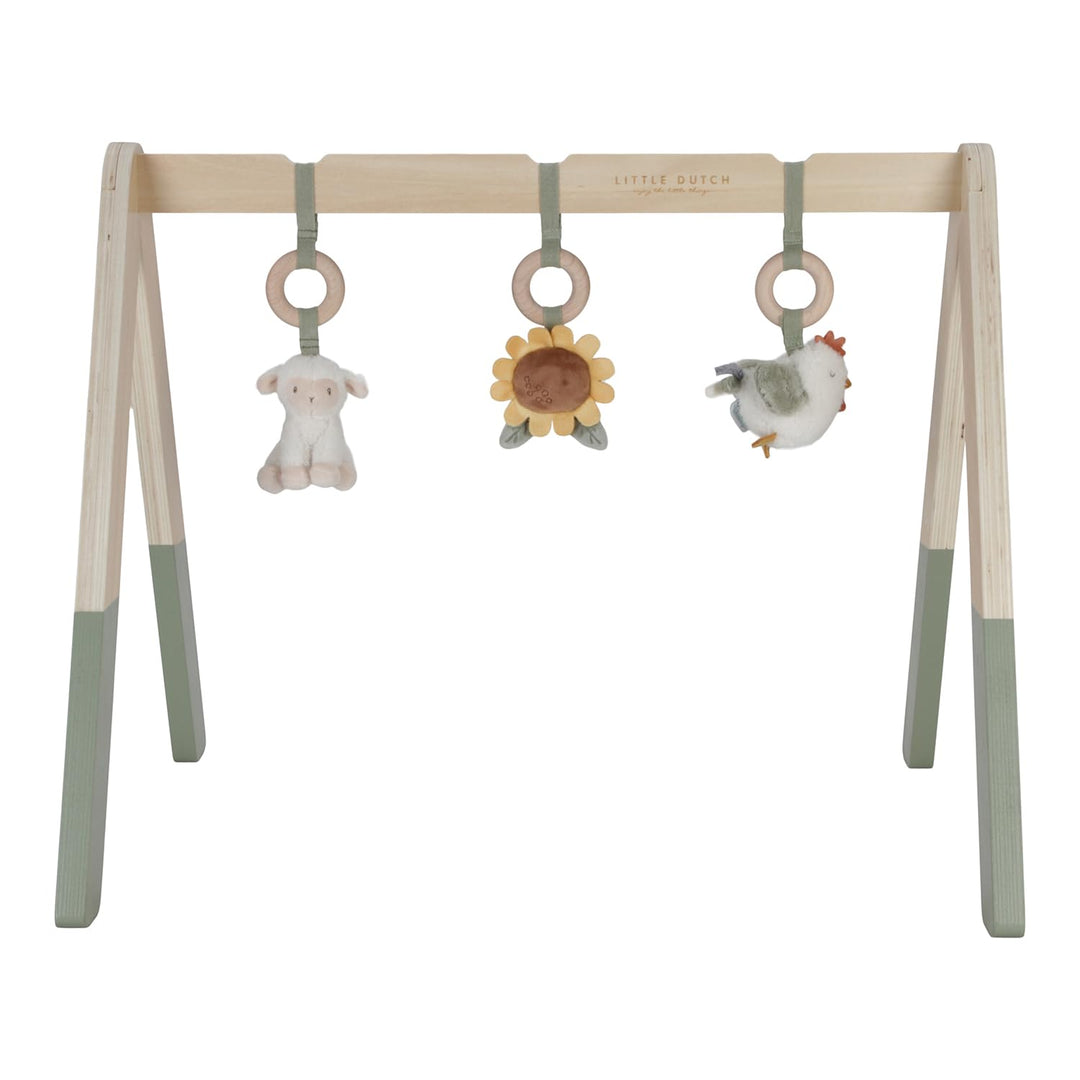 Little Dutch Baby Gym Spieltrapez Spielbogen Holz inkl. Anhänger grün - Little Farm