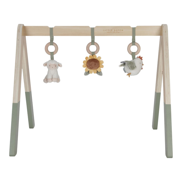 Little Dutch Baby Gym Spieltrapez Spielbogen Holz inkl. Anhänger grün - Little Farm