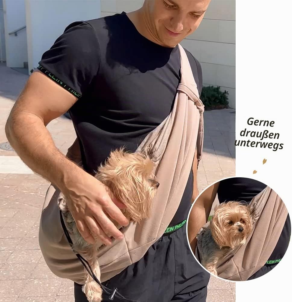 Hundetragetasche Tragetasche für Hunde NATUYA Träger mit Netztasche für Carrier Dogs Katzen-Hände Fr