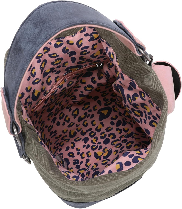 Fritzi aus Preussen Damen Izzy07 Canvas Hobo-Tasche Olive, Olive