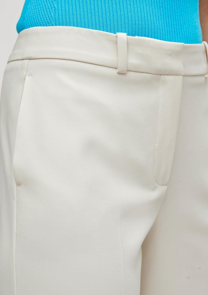 Comma Loose: Hose mit High Rise-Bund 44 Weiss 700, 44 Weiß 700