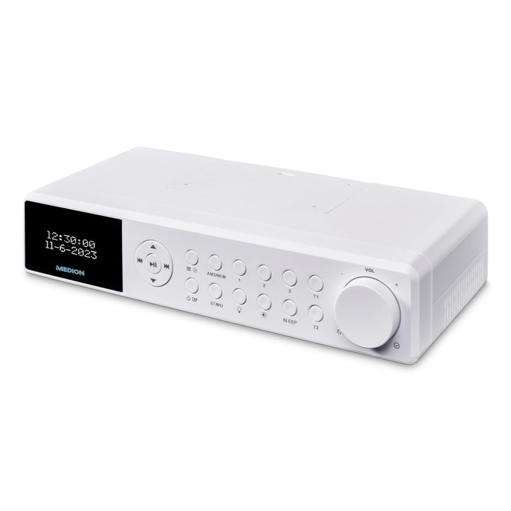 MEDION E6660 Küchen Unterbauradio (DAB+ Küchenradio, PLL UKW Radio, Bluetooth, LED Lichtleiste, Unte