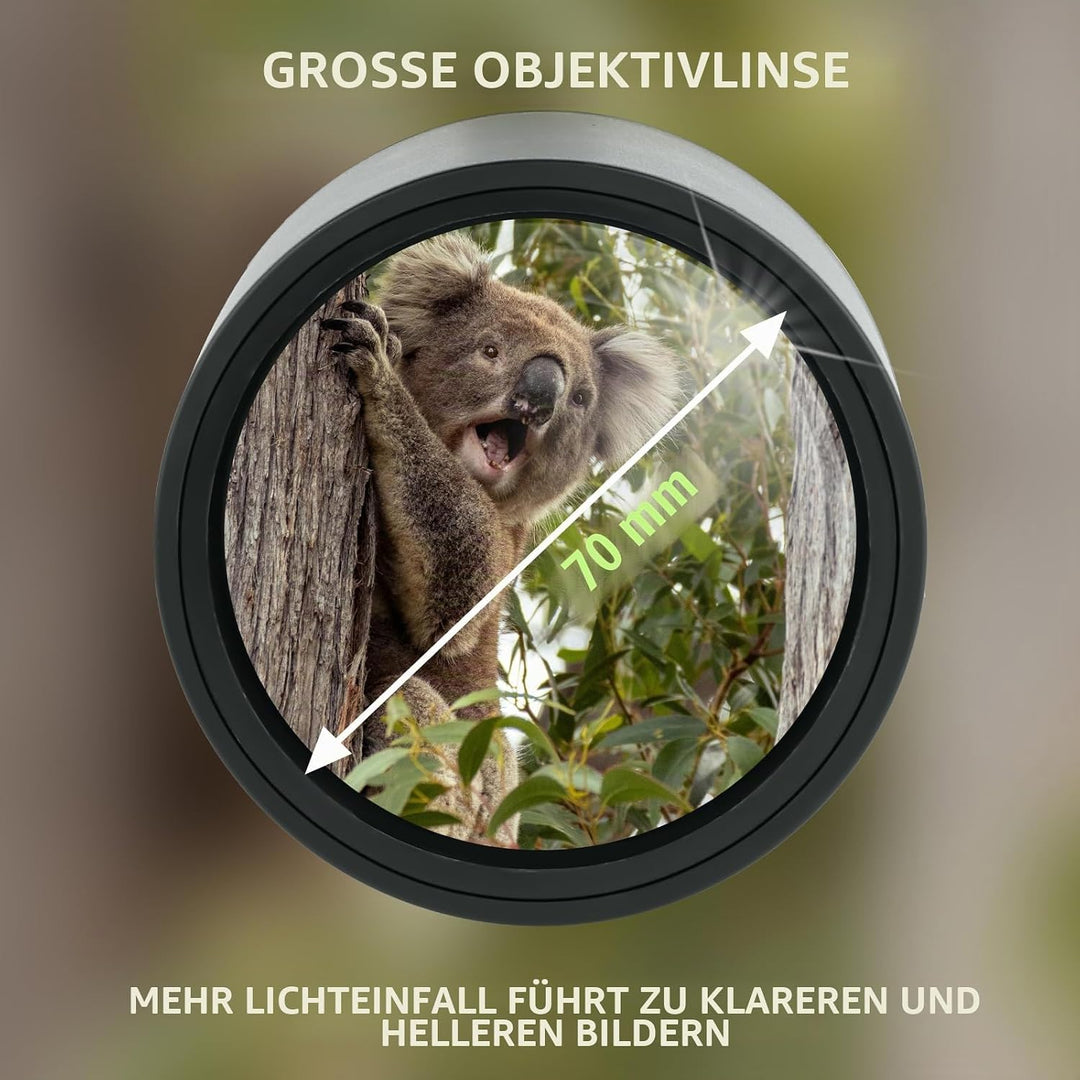 25-75X70 Spektiv für Zielschiessen - HD Spektiv mit Stativ Tragetasche &amp; Smartphone Halterung - BAK4