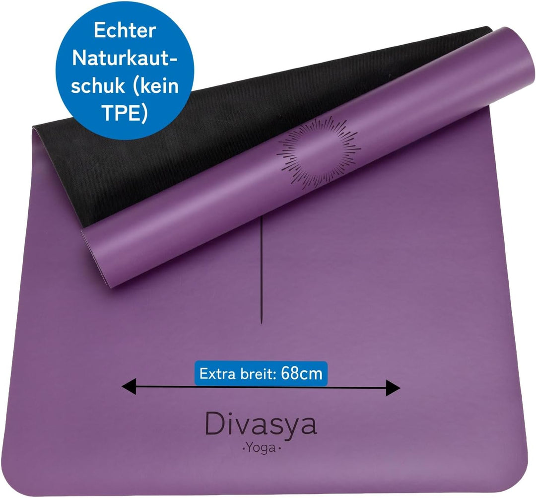 Premium Yogamatte rutschfest: Naturkautschuk rutschfest &amp; japanische professional grip Oberfläche |