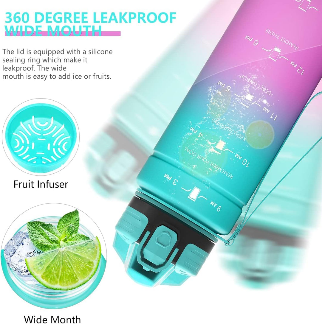 Zounich Trinkflasche Kinder Auslaufsichere 1L/700ml/500ml-BPA frei trinkflaschen Sport tritan Kunsts