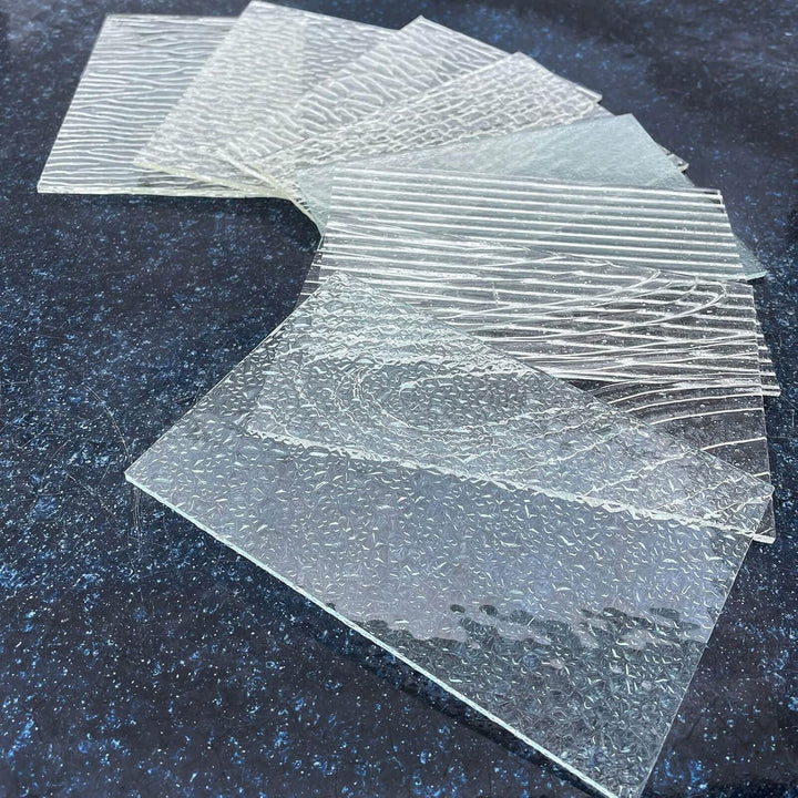 LITMIND 8 Blatt strukturierte, transparente Buntglas-Varieté-Packung, 10,2 x 15,2 cm, Premium-Kunst-