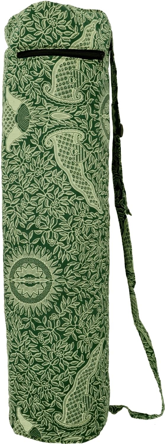 Yogamatten-Tasche indonesische Batik, Unisex, geräumig und robust, rot | Traditionelles Batikdesign,