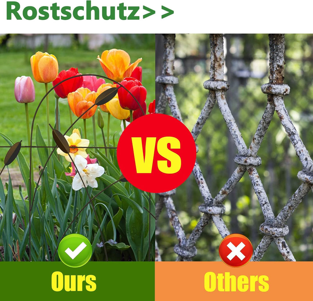 Thealyn Metall dekorative Gartenzaun Grenze, 81 cm x 4.87m, rostfrei Schmiedeeisen Landschaft Zaun f