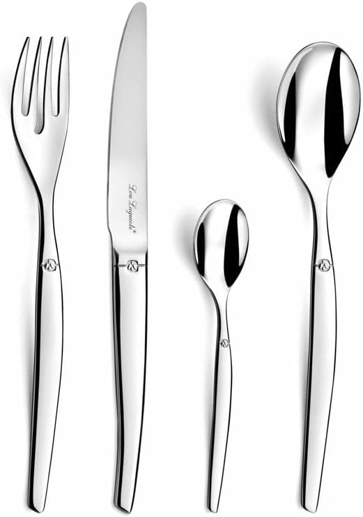 Lou Laguiole Besteckset JET, Tafelbesteck, Besteck Set 4 Personen, Edelstahl poliert, spülmaschinenf