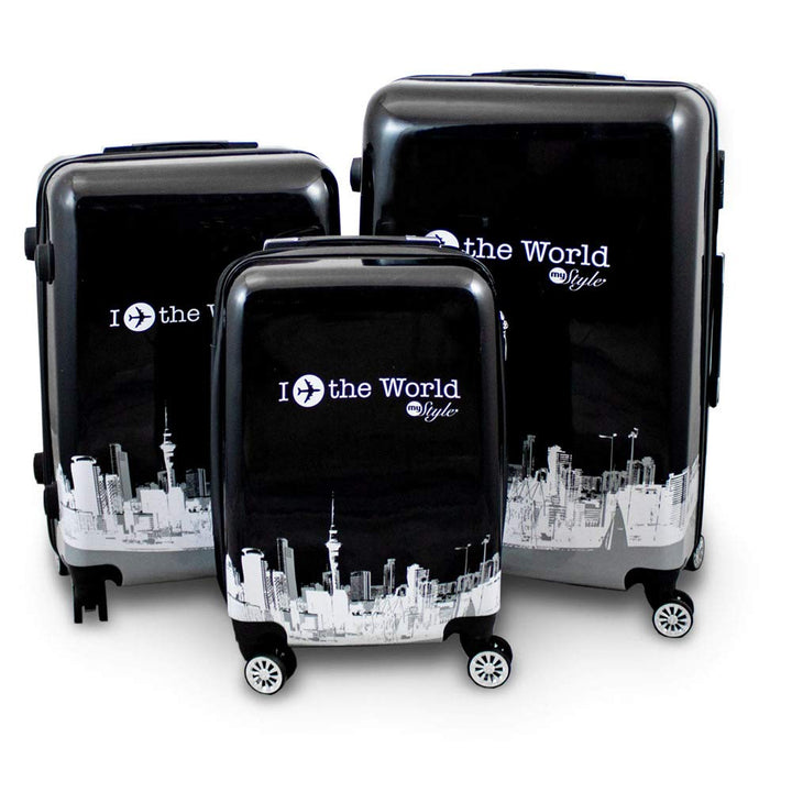 Berwin® Design Koffer Reisekoffer Trolley Hartschalenkoffer Polycarbonat mit 4 Rollen als Set (Fly T