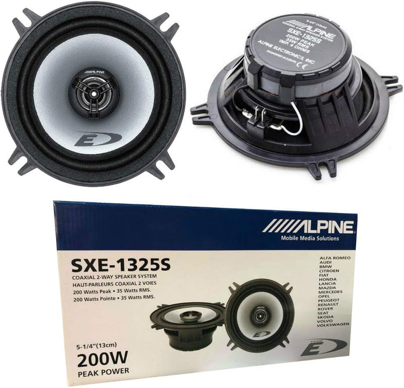 2 2-Wege-koaxiallautsprecher Alpine SXE-1325S 13,00 cm 130 mm 5" mit 35 watt rms und 200 watt max im