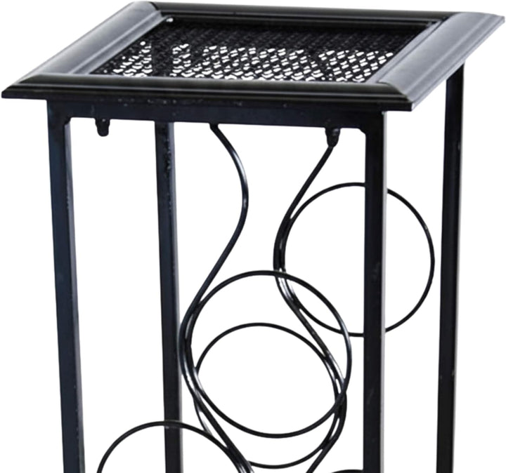 DanDiBo Weinregal Metall Schwarz Stehend Flaschenregal 100 cm Oktave Modern Wine Rack Weinständer We