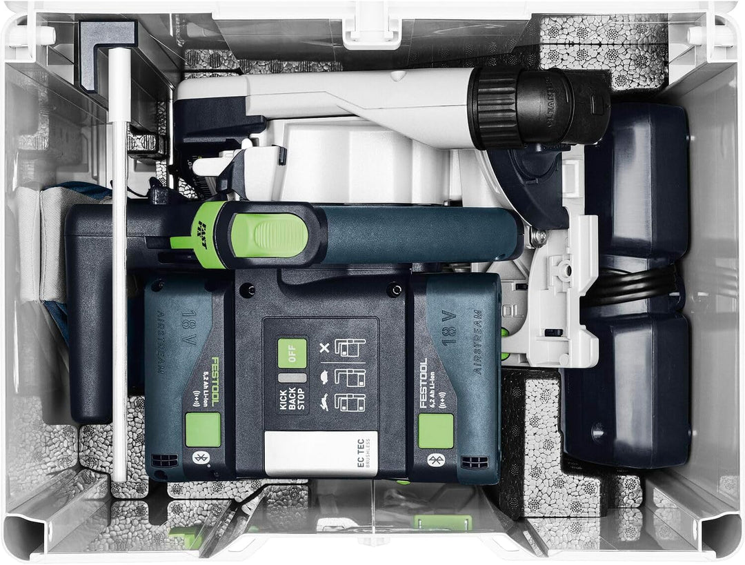 Festool Akku-Tauchsäge TSC 55 5,0 KEBI-Plus/XL (mit Akkupacks, Schnellladegerät, Kreissägeblatt, Spl