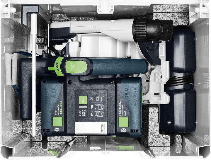 Festool Akku-Tauchsäge TSC 55 5,0 KEBI-Plus/XL (mit Akkupacks, Schnellladegerät, Kreissägeblatt, Spl