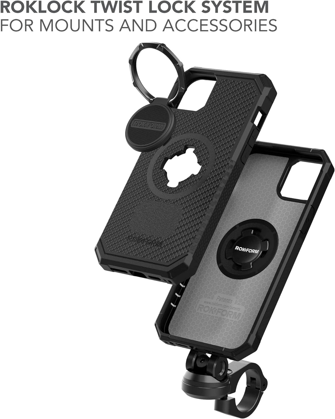Rokform - iPhone 14 Plus Hülle, Rugged Serie, magnetisch + MagSafe kompatibel, iPhone Cover mit RokL