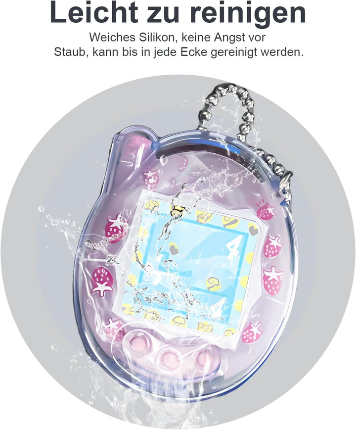 Hülle für Tamagotchi Connection Digital Pet, daunke weiche PC-Abdeckung, Mit Schlaufe，leichte Stossd
