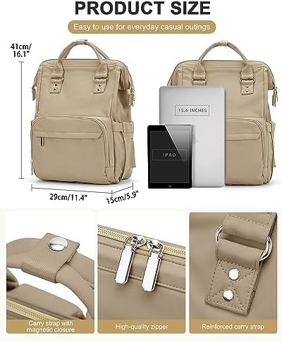 Rucksack Damen,Wasserdicht Cityrucksack Handgepäck Laptop Lässig Rucksack Tasche 2 in 1 mit Laptopfa