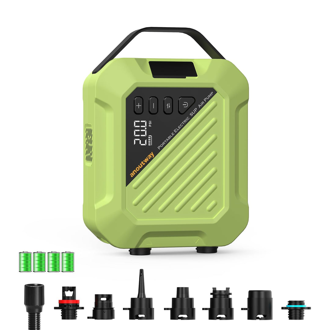 SUP Pumpe Elektrisch Akku, 20 PSI Hochdruck Auto-Off Paddle Pumpe | Elektrische Luftpumpe für Aufbla