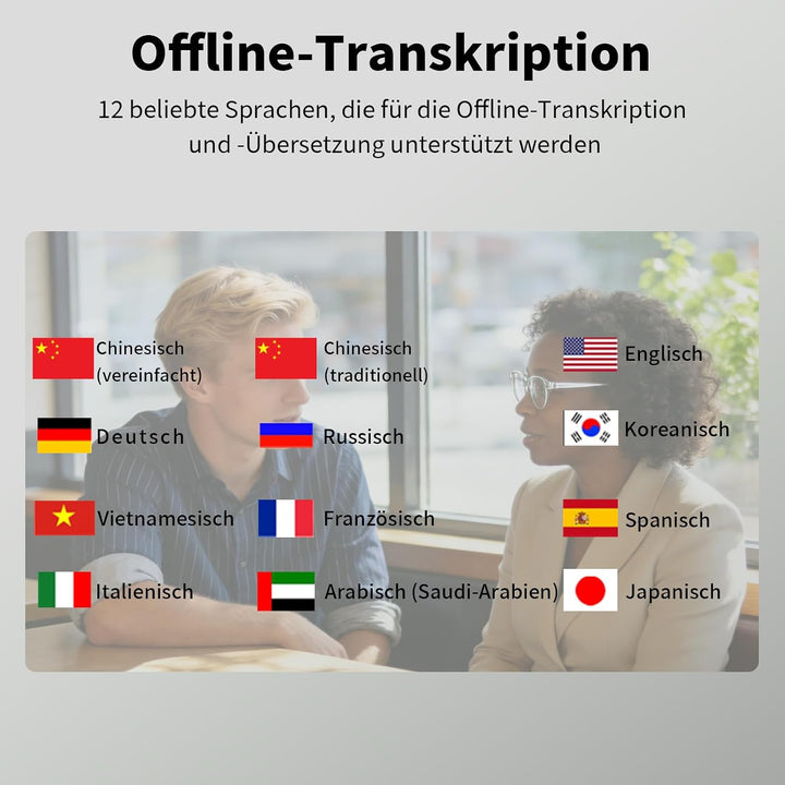 Note AI Digitales Diktiergerät mit Playback,80GB aufnahmegerät Unterstützt kostenlose Online-Transkr