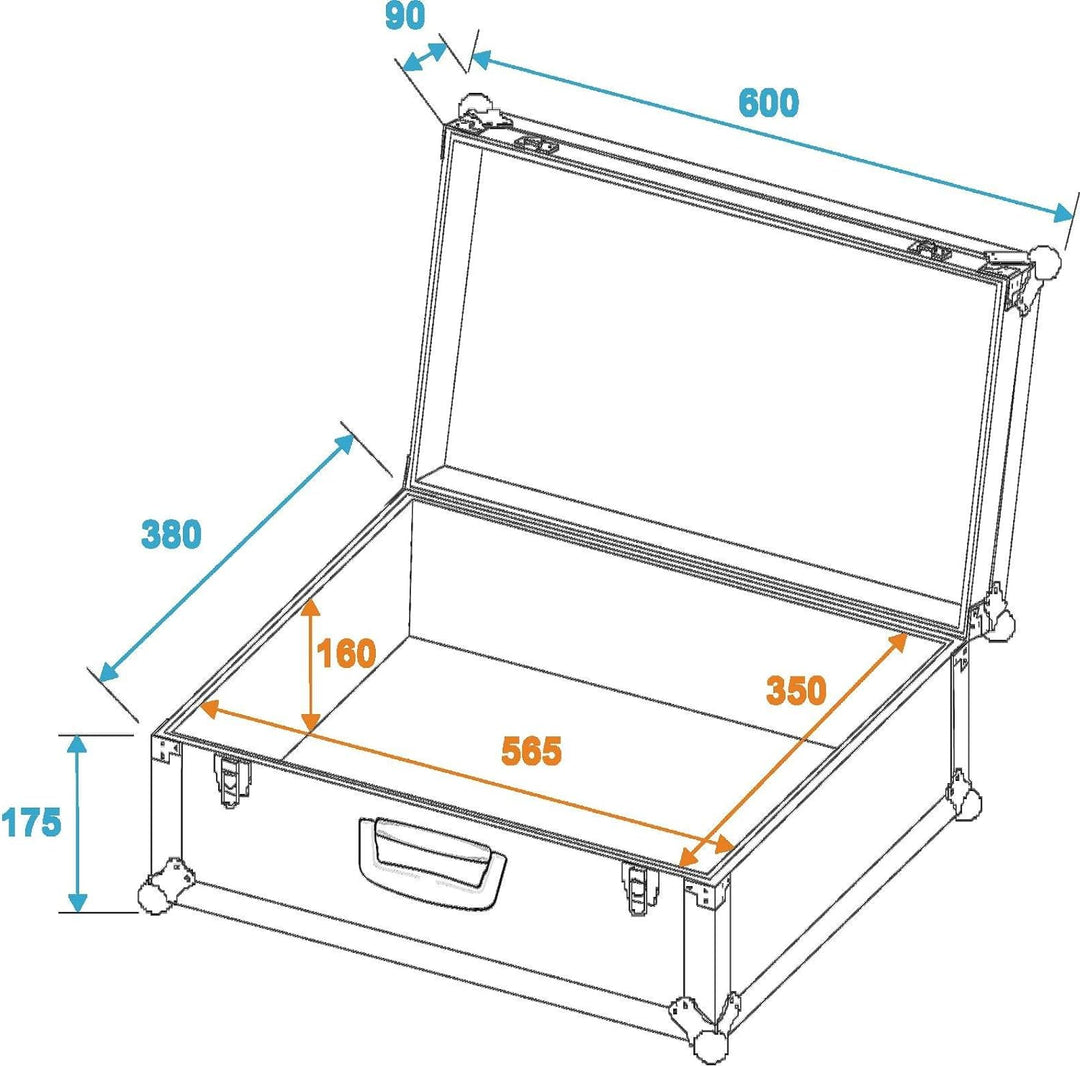 ROADINGER Universal-Koffer-Case Tour Pro alu | Flightcase Tour Pro | Schaumstoffgepolsterter Innenra
