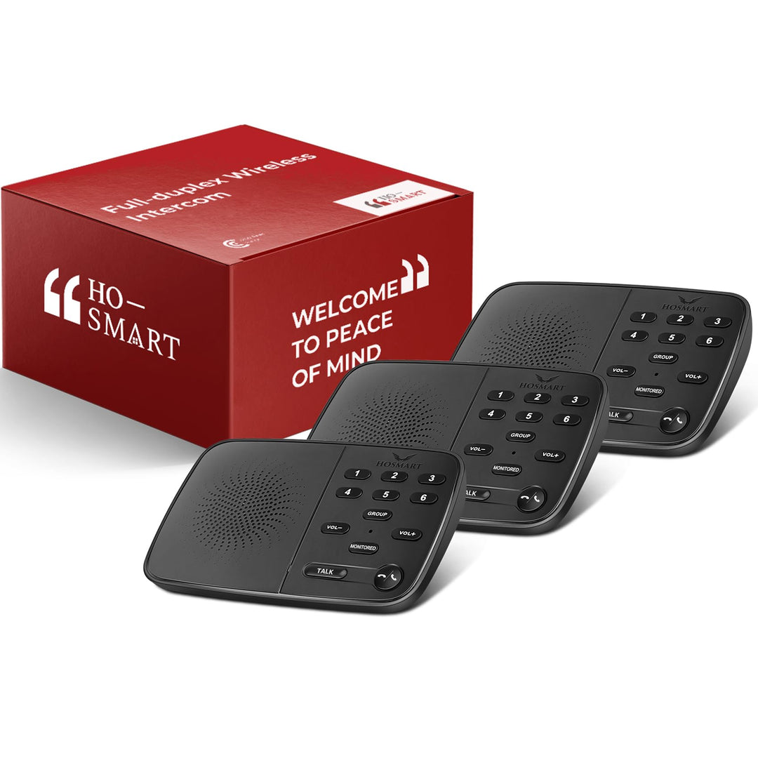 Hosmart UltraSpeak Pro Funk-Intercoms für Zuhause, 2024 Full-Duplex-Funk-Intercom-System für Unterne