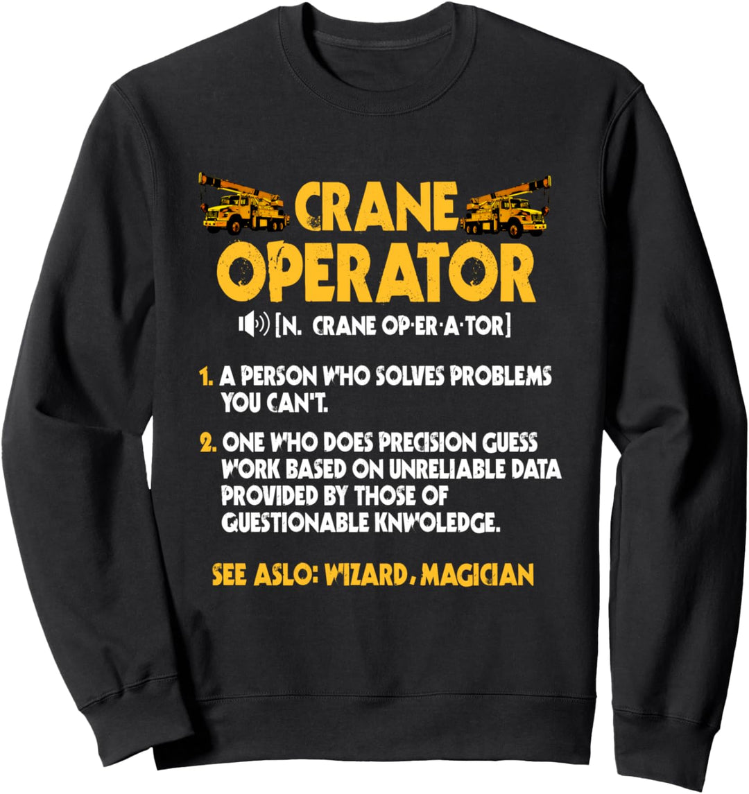 Kranführer Geschenke Lustige Definition Haken Oper8r Sweatshirt