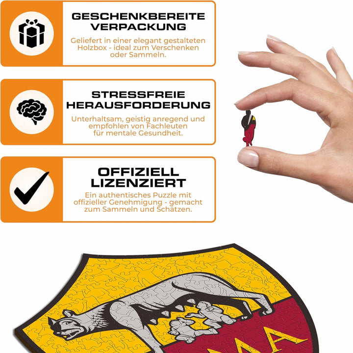 AS Roma ROMALOGOL Puzzle, Gelb und Rot, Large, Large